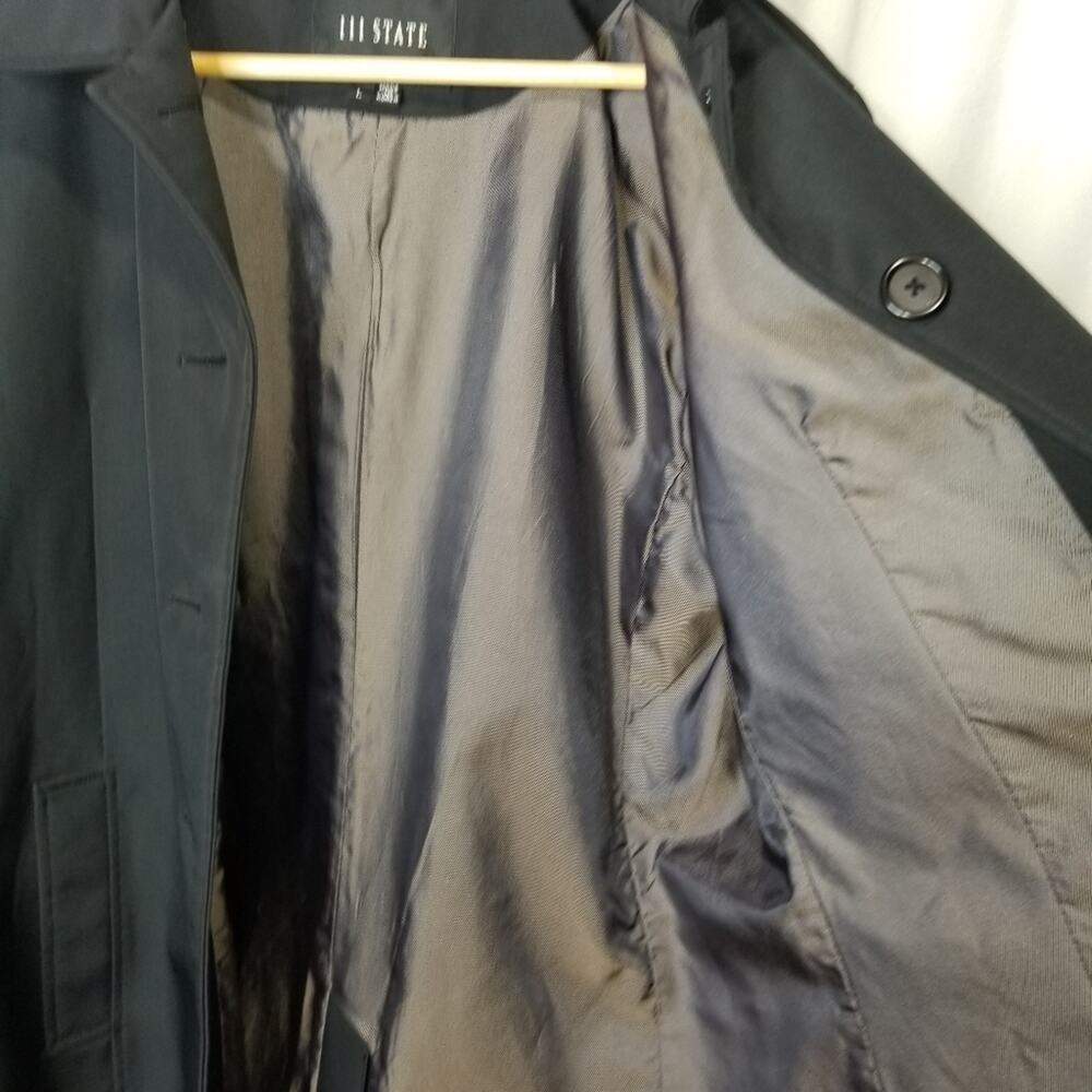 111 State Jacket Large All Weather Black Coat Dress Rain - Picture 4 of 7